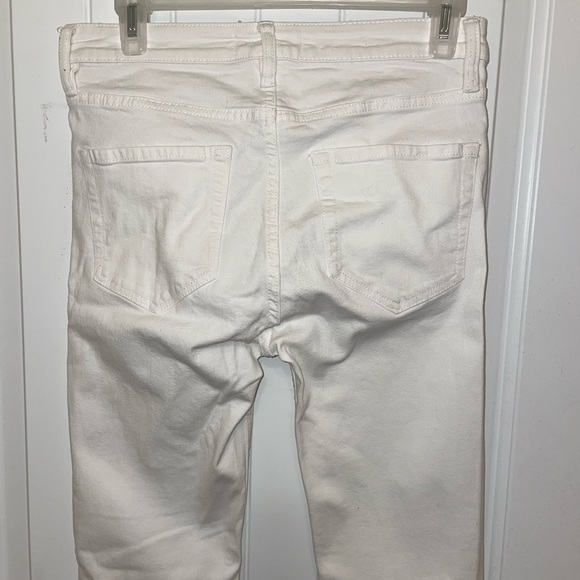 Mango Sculpt Cropped Hi-Rise Skinny Jeans Size 4 White - Picture 7 of 7